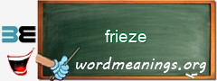 WordMeaning blackboard for frieze